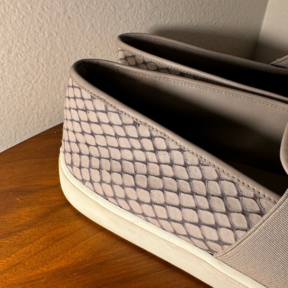 Vince Berlin Leather Python Snakeskin Sneakers Si… - image 4